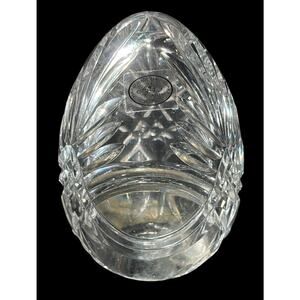 AJKA Crystal Clear Hollow Egg Paperweight 5” Hungary